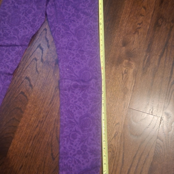 Aeropostale 7/8 Ashley Ultra Skinny Jeans Purple Floral Stretch Women’s Juniors - Picture 2 of 9